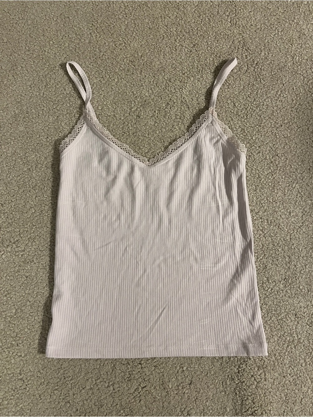 BNWOT Wilfred Lace-Trim Ribbed Camisole in Light Lilac